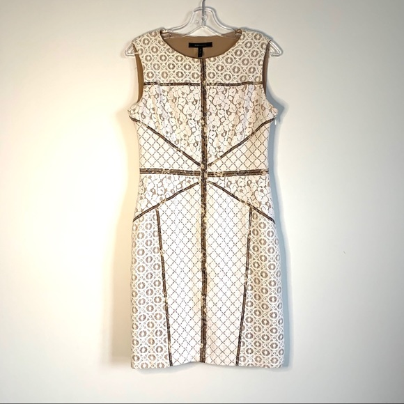 BCBGMaxAzria lace dress with animal print trim - Picture 10 of 14